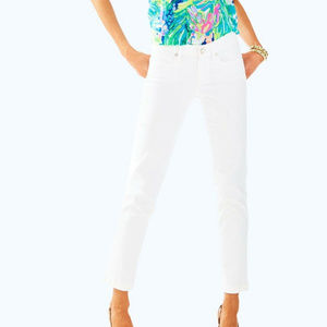 Lilly Pulitzer SOUTH OCEAN CROP JEANS Resort White